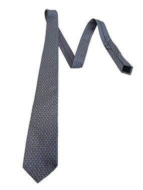 Marc Jacobs tie necktie gray circular design 100% silk